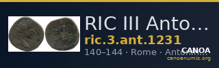 RIC III Antoninus Pius 1231 — CANOA
