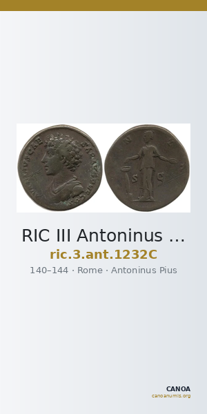 RIC III Antoninus Pius 1232C — CANOA