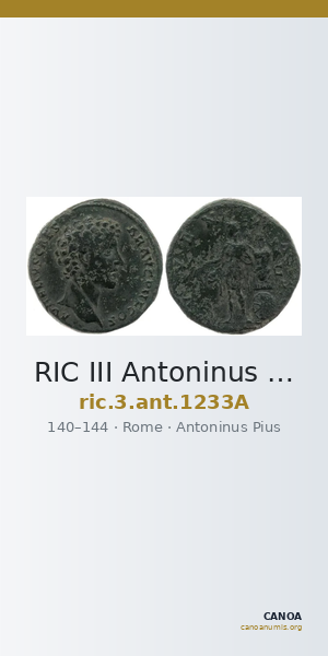 RIC III Antoninus Pius 1233A — CANOA