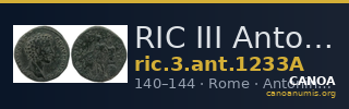 RIC III Antoninus Pius 1233A — CANOA