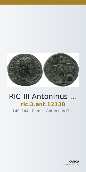 RIC III Antoninus Pius 1233B — CANOA