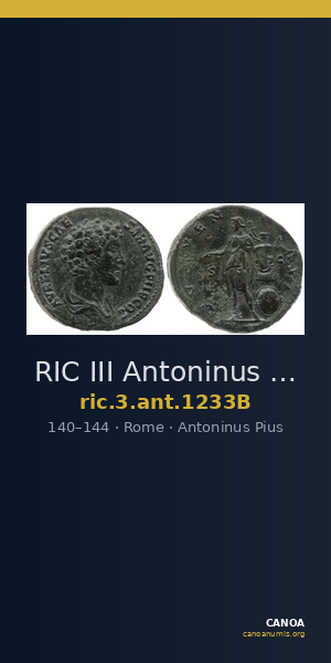 RIC III Antoninus Pius 1233B — CANOA