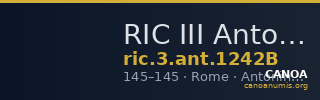 RIC III Antoninus Pius 1242B — CANOA