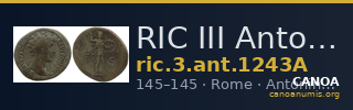 RIC III Antoninus Pius 1243A — CANOA