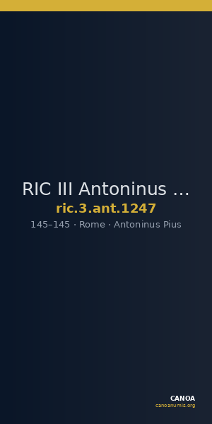 RIC III Antoninus Pius 1247 — CANOA
