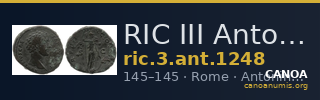 RIC III Antoninus Pius 1248 — CANOA