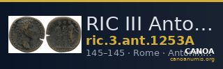 RIC III Antoninus Pius 1253A — CANOA