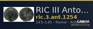 RIC III Antoninus Pius 1254 — CANOA