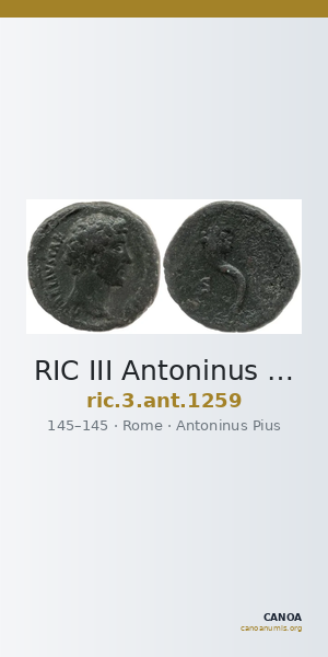 RIC III Antoninus Pius 1259 — CANOA