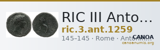 RIC III Antoninus Pius 1259 — CANOA
