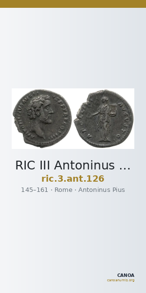 RIC III Antoninus Pius 126 — CANOA