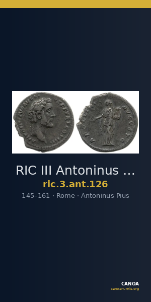 RIC III Antoninus Pius 126 — CANOA