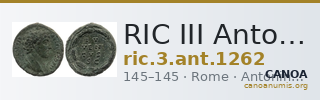 RIC III Antoninus Pius 1262 — CANOA