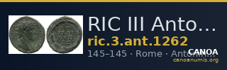 RIC III Antoninus Pius 1262 — CANOA