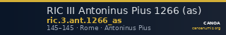RIC III Antoninus Pius 1266 (as) — CANOA