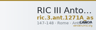 RIC III Antoninus Pius 1271A (as) — CANOA