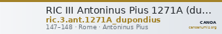 RIC III Antoninus Pius 1271A (dupondius) — CANOA