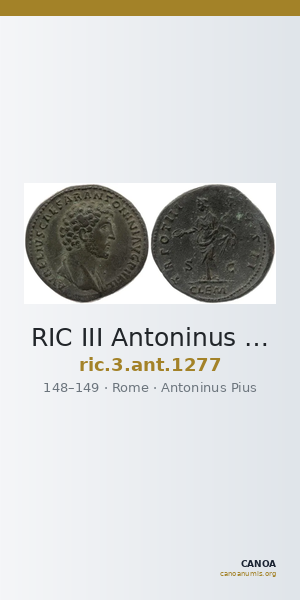 RIC III Antoninus Pius 1277 — CANOA