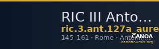 RIC III Antoninus Pius 127a (aureus) — CANOA