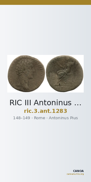 RIC III Antoninus Pius 1283 — CANOA