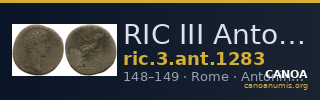 RIC III Antoninus Pius 1283 — CANOA