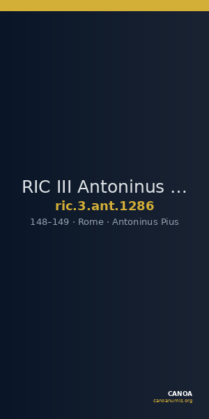 RIC III Antoninus Pius 1286 — CANOA