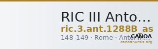 RIC III Antoninus Pius 1288B (as) — CANOA