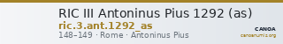 RIC III Antoninus Pius 1292 (as) — CANOA