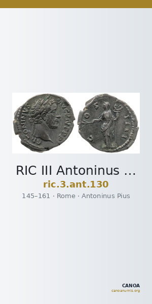 RIC III Antoninus Pius 130 — CANOA