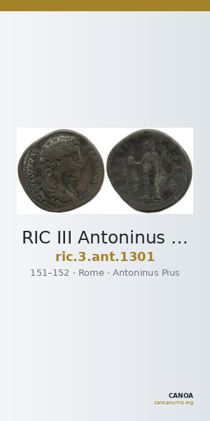 RIC III Antoninus Pius 1301 — CANOA