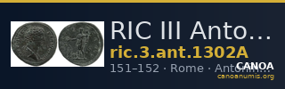 RIC III Antoninus Pius 1302A — CANOA