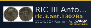 RIC III Antoninus Pius 1302Ba — CANOA