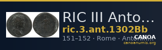 RIC III Antoninus Pius 1302Bb — CANOA