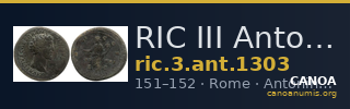 RIC III Antoninus Pius 1303 — CANOA