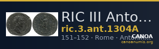 RIC III Antoninus Pius 1304A — CANOA