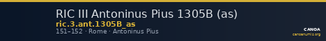 RIC III Antoninus Pius 1305B (as) — CANOA