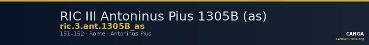 RIC III Antoninus Pius 1305B (as) — CANOA