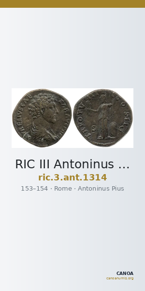 RIC III Antoninus Pius 1314 — CANOA