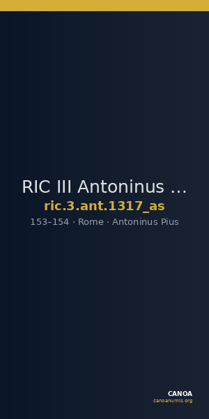 RIC III Antoninus Pius 1317 (as) — CANOA