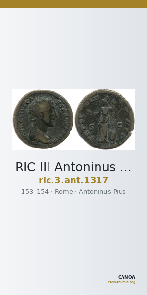 RIC III Antoninus Pius 1317 — CANOA