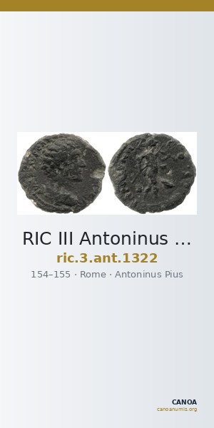 RIC III Antoninus Pius 1322 — CANOA