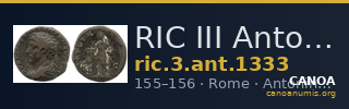 RIC III Antoninus Pius 1333 — CANOA