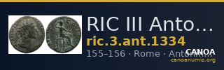 RIC III Antoninus Pius 1334 — CANOA