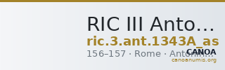 RIC III Antoninus Pius 1343A (as) — CANOA