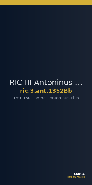 RIC III Antoninus Pius 1352Bb — CANOA