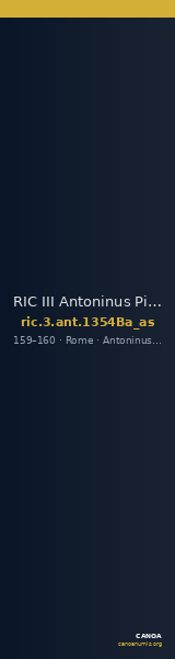 RIC III Antoninus Pius 1354Ba (as) — CANOA