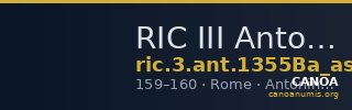RIC III Antoninus Pius 1355Ba (as) — CANOA