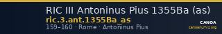 RIC III Antoninus Pius 1355Ba (as) — CANOA