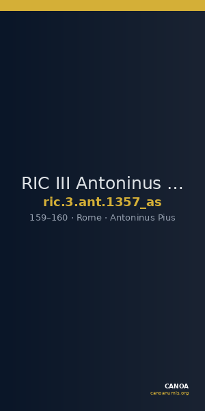 RIC III Antoninus Pius 1357 (as) — CANOA