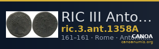 RIC III Antoninus Pius 1358A — CANOA
